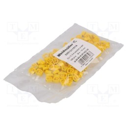 100 pcs x WEIDMu00dcLLER - CLI C 2-4 GE/SW 4 MP - Markers, Marking: 4, 4÷10mm, PVC, yellow, -30÷80°C, leaded, CLI C