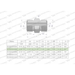 Inch hydraulic connector bb 11 16 orfs u