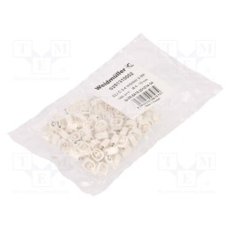 100 pcs x WEIDMu00dcLLER - CLI C 2-4 WS/SW 2 MP - Markers, Marking: 2, 4÷10mm, PVC, white, -30÷80°C, leaded, CLI C
