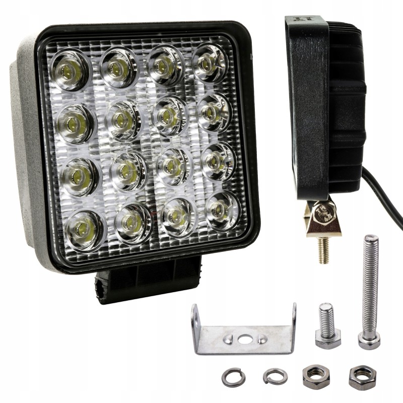 Work lamp 16 LED 48W square 12v 24v
