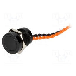 1 pcs x ONPOW - PS165P10YBK1O12V - Switch: piezoelectric, Pos: 2, SPST-NO, 0.2A/24VAC, 0.2A/24VDC