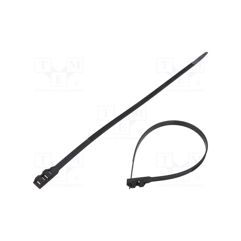 100 pcs x BM GROUP - BMN3690 - Cable tie, double lock, L: 360mm, W: 9mm, polyamide, 540N, black