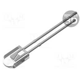 1 pcs x OPTOSUPPLY - OSR5JA7WA1B - LED, 5mm, red, 330÷500mcd, 100°, Front: convex, 1.8÷2.6V