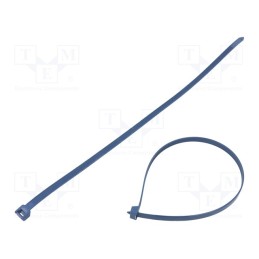 100 pcs x BM GROUP - BMBX3876 - Cable tie, with metal, L: 380mm, W: 7.6mm, polyamide, 540N, blue