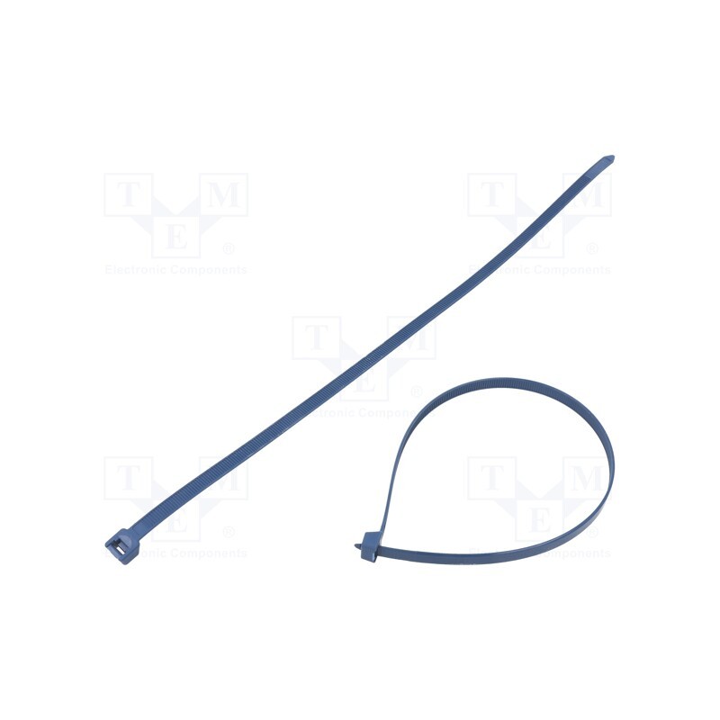 100 pcs x BM GROUP - BMBX3876 - Cable tie, with metal, L: 380mm, W: 7.6mm, polyamide, 540N, blue