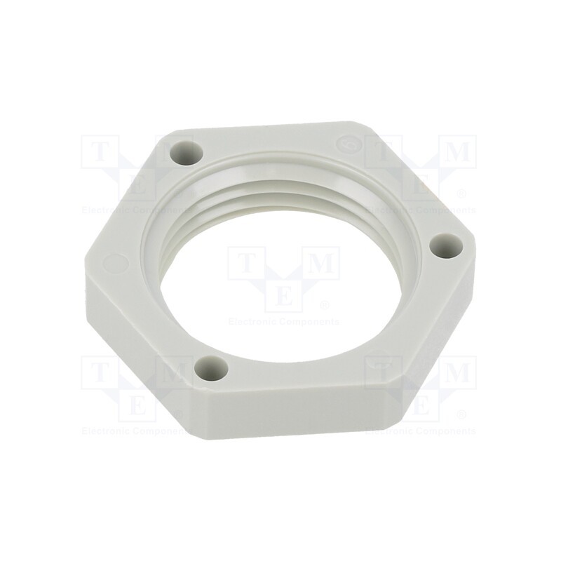 100 pcs x OBO BETTERMANN - 116 M20 LGR PS - Nut, M20, polyamide, 26mm, light grey, Thread: metric, Pitch: 1.5