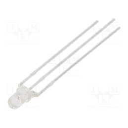 1 pcs x LUCKYLIGHT - 309VBC2E-C-2B-B41B - LED, 3mm, red/blue, 30°, Front: convex, 1.6÷2.4/2.6÷3.4V