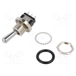 1 pcs x KNITTER-SWITCH - MTW 106 E - Switch: toggle, Pos: 3, SPDT, ON-OFF-ON, 6A/125VAC, 6A/6VDC, 20mΩ