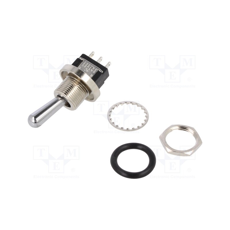 1 pcs x KNITTER-SWITCH - MTW 106 E - Switch: toggle, Pos: 3, SPDT, ON-OFF-ON, 6A/125VAC, 6A/6VDC, 20mΩ