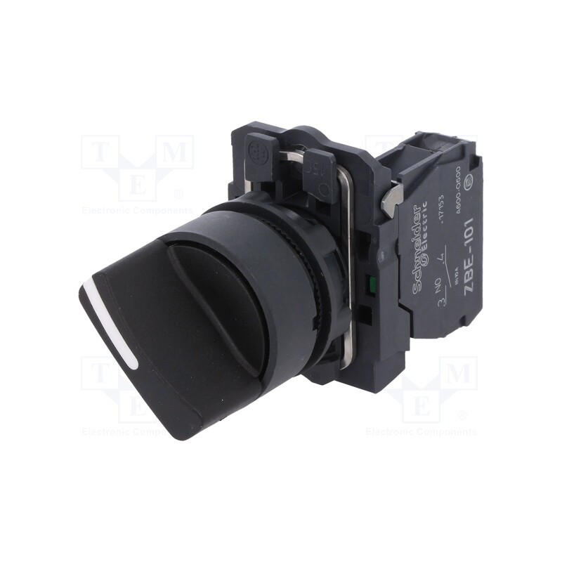 1 pcs x SCHNEIDER ELECTRIC - XB5AD21 - Switch: rotary, 22mm, Stabl.pos: 2, NO, black, none, 3A/240VAC, IP66
