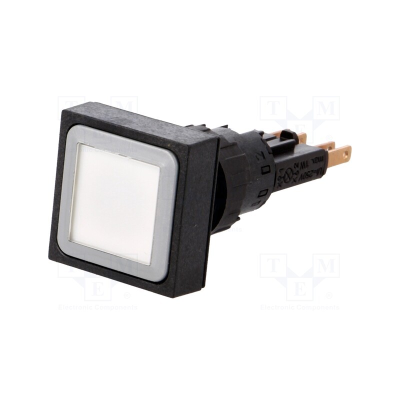 1 pcs x EATON ELECTRIC - Q25LT-WS/WB - Switch: push-button, 16mm, Stabl.pos: 1, white, filament lamp