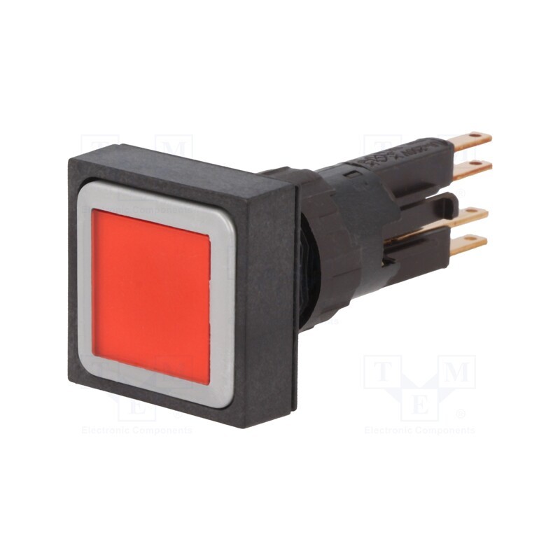 1 pcs x EATON ELECTRIC - Q25LT-RT/WB - Switch: push-button, 16mm, Stabl.pos: 1, red, filament lamp, 24VDC