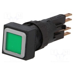 1 pcs x EATON ELECTRIC - Q18LT-GN/WB - Switch: push-button, 16mm, Stabl.pos: 1, green, filament lamp