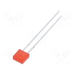 1 pcs x OPTOSUPPLY - OSR5JA7DA4B - LED, rectangular, 2x5x5mm, red, 100÷150mcd, 100°, Front: flat, 20mA