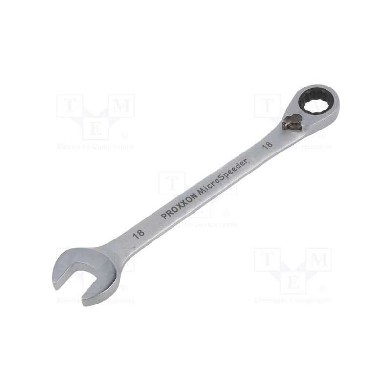 1 pcs x PROXXON - 23140 - Wrench, combination spanner,with ratchet, 18mm, MicroSpeeder