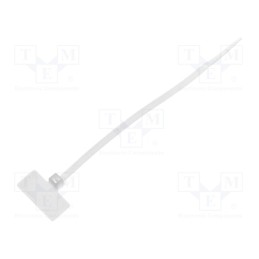 100 pcs x BM GROUP - BMT11125 - Cable tie, with label, L: 110mm, W: 2.5mm, polyamide, 80N, natural