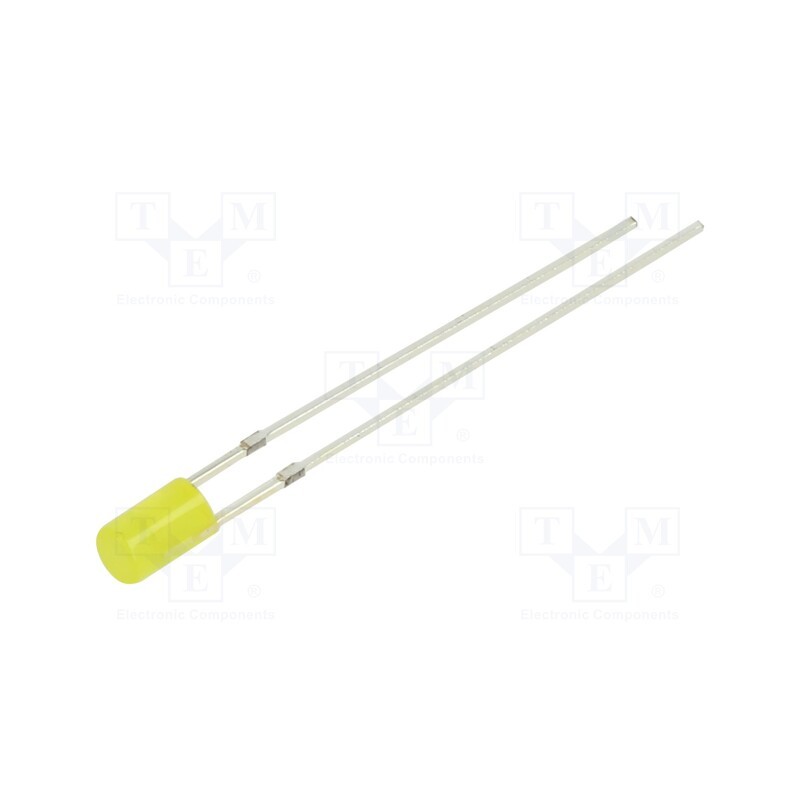 1 pcs x OPTOSUPPLY - OSY5JA3HE4B - LED, 3mm, yellow, 68÷100mcd, 140°, Front: flat, 1.8÷2.6V, -30÷85°C