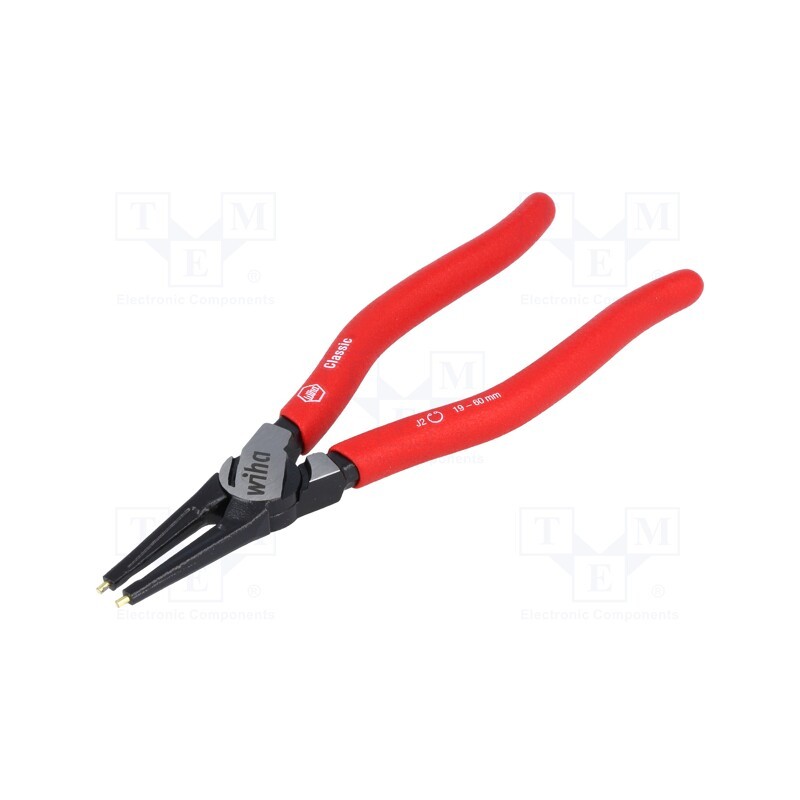 1 pcs x WIHA - 34690 - Pliers, for circlip, internal, 19÷60mm, Pliers len: 180mm, steel