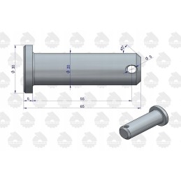 Hanger mounting pin c 330 360 54660391u