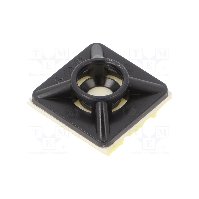 100 pcs x BM GROUP - BMN0901 - Holder, self-adhesive, polyamide, UL94V-2, black, Tie width: 3.6mm
