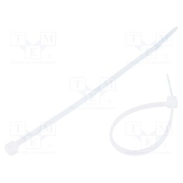 100 pcs x FIX&FASTEN - FIX-S-2.5X100/N - Cable tie, L: 100mm, W: 2.5mm, polyamide, 80N, natural, Ømax: 21mm