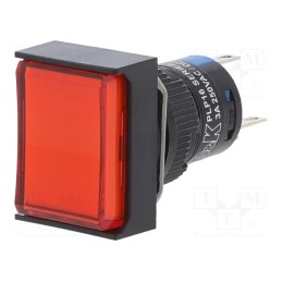 1 pcs x C&K - PLP1624TA3SA6 - Switch: push-button, Pos: 2, 5A/250VAC, ON-(ON), IP65, Illumin: LED