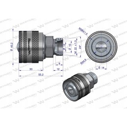 Valve plug M22x1 5, screwed, old Waryn type