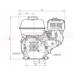 Honda GX200 internal combustion engine, pump 11l 3 05cm3