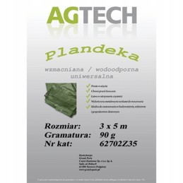 Green reinforced tarpaulin 3 x 5 m