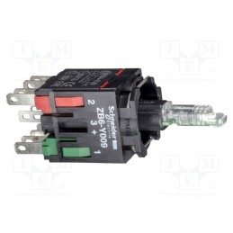 1 pcs x SCHNEIDER ELECTRIC - ZB6ZB11B - Contact and light block, 16mm, Harmony XB6, -40÷70°C, 12÷24VAC