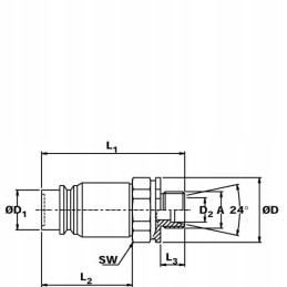 Skvm10l18 quick flat connector skv m plug 3 8