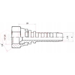 Dkj cuff dn8 1 2sn unf1 2 20 x10 hydrolider