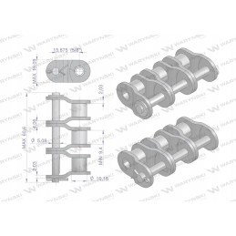 Chain link reinforced p10a 3 ansi a 50 r3