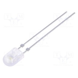 1 pcs x LUCKYLIGHT - LL-544WM2I-W2-3P-T - LED, oval, 5.2x3.8mm, white cold, 2200÷3800mcd, 110/40°, 2.6÷3.6V