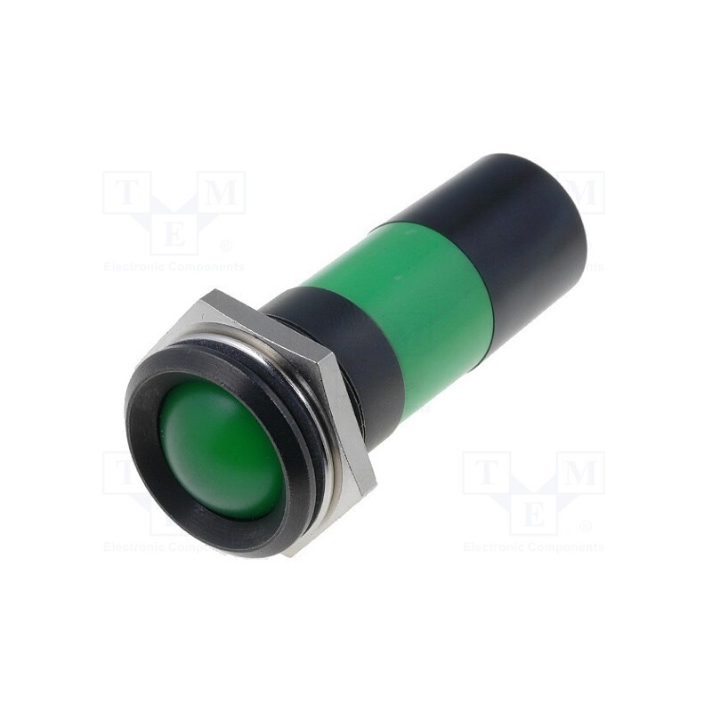 1 pcs x SIGNAL-CONSTRUCT - SSDD22H7289 - Indicator: LED, recessed, green, 230VAC, Ø22.2mm, IP67, metal