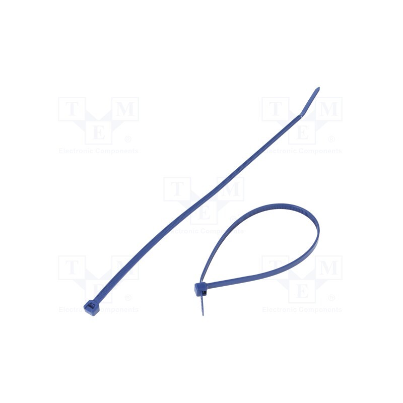100 pcs x PANDUIT - PLT2I-C186 - Cable tie, with metal, L: 203mm, W: 3.4mm, polypropylene, 80N, blue