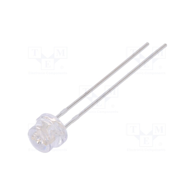 1 pcs x LUCKYLIGHT - LL-484BC1C-B4-2B - LED, 4.8mm, blue, 600÷1000mcd, 80°, Front: convex, 2.6÷3.6V
