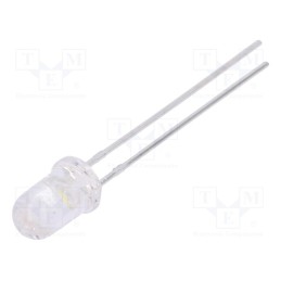 1 pcs x LUCKYLIGHT - LL-504WC2E-W2-3PC - LED, 5mm, white cold, 14000÷23000mcd, 15°, Front: convex, 2.6÷3.6V