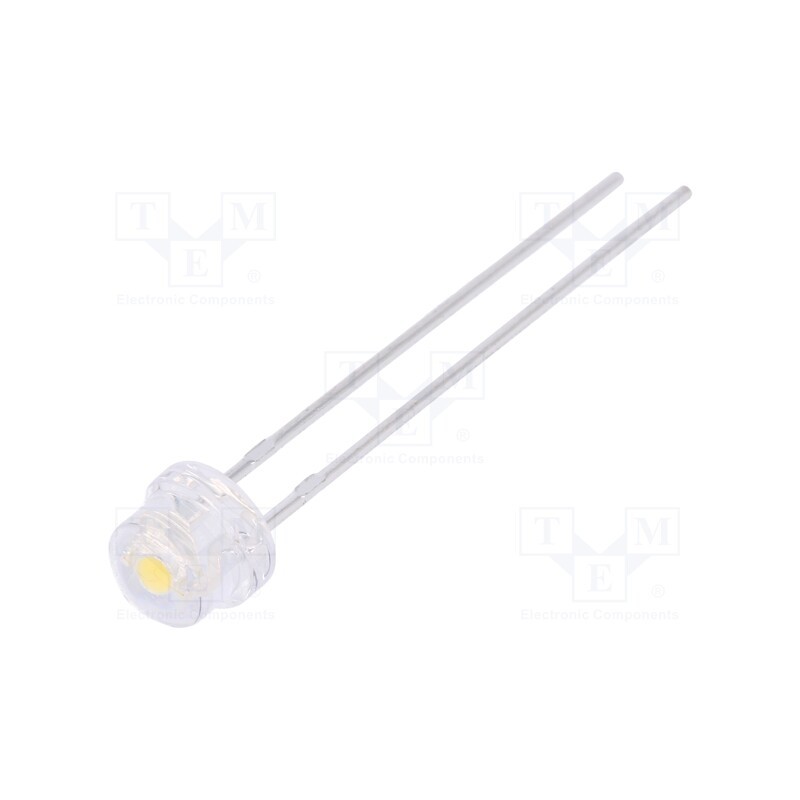 1 pcs x LUCKYLIGHT - LL-484WC1C-W5-3P - LED, 4.8mm, white neutral, 1300÷2200mcd, 100°, Front: convex, 5500K