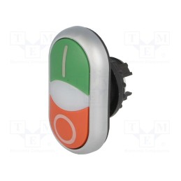 1 pcs x EATON ELECTRIC - M22-DDL-GR-X1/X0 - Switch: double, 22mm, Stabl.pos: 1, green/red, M22-FLED,M22-LED