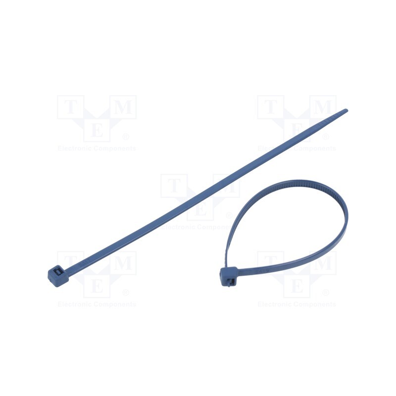 100 pcs x BM GROUP - BMBX1536 - Cable tie, with metal, L: 150mm, W: 3.6mm, polyamide, 180N, blue