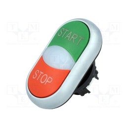 1 pcs x EATON ELECTRIC - M22-DDL-GR-GB1/GB0 - Switch: double, 22mm, Stabl.pos: 1, green/red, M22-FLED,M22-LED