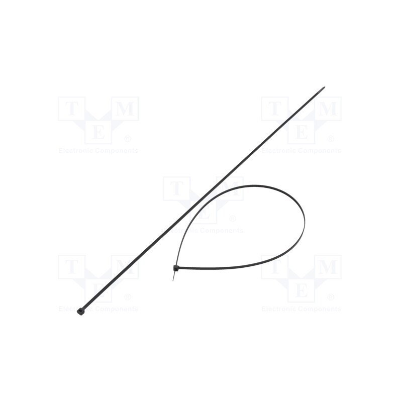 100 pcs x FIX&FASTEN - FIX-S-4.8X650/BK - Cable tie, L: 650mm, W: 4.8mm, polyamide, 222N, black, Ømax: 195mm