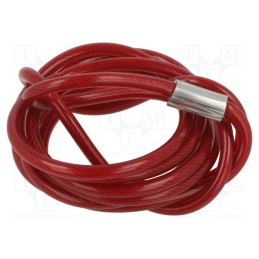 1 pcs x PANDUIT - PSL-MLDC - Rope, L: 1.8m, steel, red, Plating: vinyl
