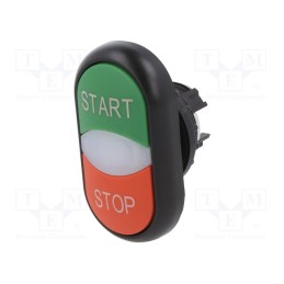 1 pcs x EATON ELECTRIC - M22S-DDL-GR-GB1/GB0 - Switch: double, 22mm, Stabl.pos: 1, green/red, M22-FLED,M22-LED