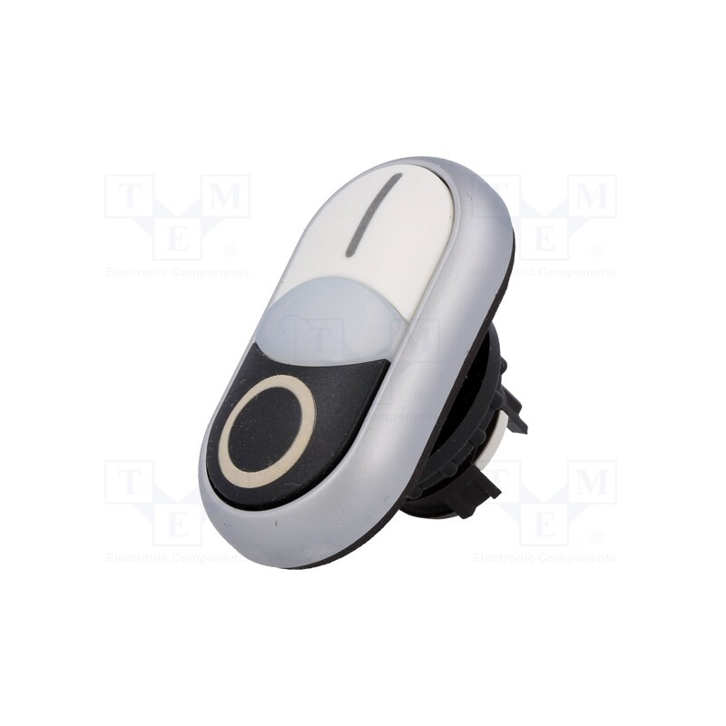 1 pcs x EATON ELECTRIC - M22-DDL-WS-X1/X0 - Switch: double, 22mm, Stabl.pos: 1, white/black, M22-FLED,M22-LED