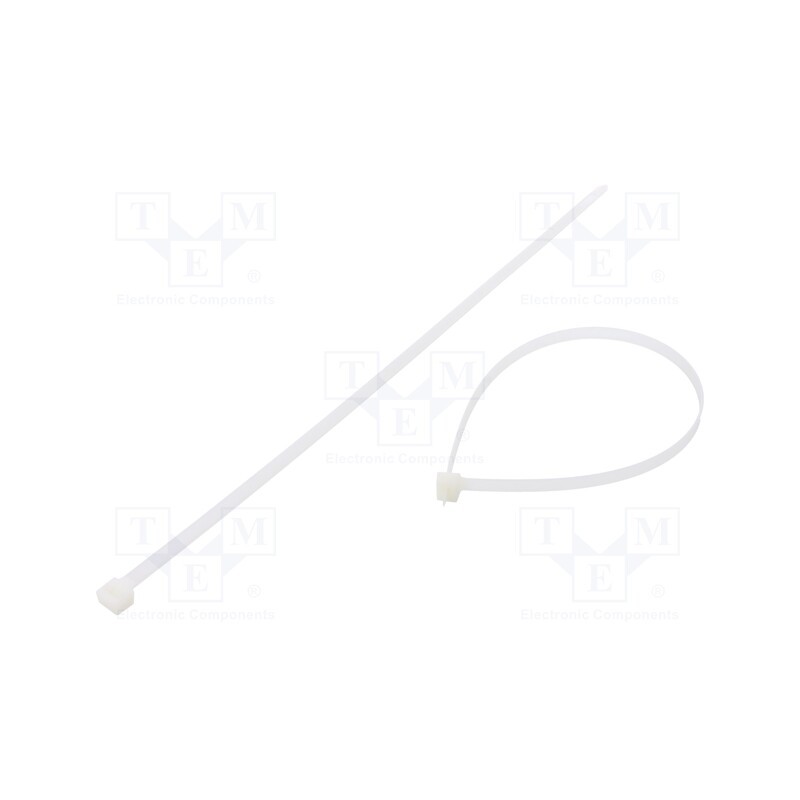 100 pcs x FIX&FASTEN - FIX-S-7.6X380S/N - Cable tie, L: 380mm, W: 7.6mm, polyamide, 533N, natural, Ømax: 102mm