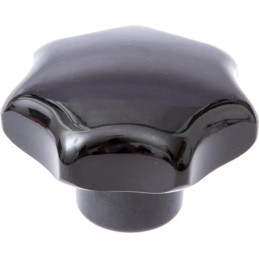 Star knob m12x63, black phenolic resin
