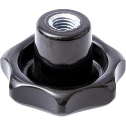 Star knob m12x63, black phenolic resin