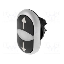 1 pcs x EATON ELECTRIC - M22-DDL-S-X7/X7 - Switch: double, 22mm, Stabl.pos: 1, black, M22-FLED,M22-LED, IP66